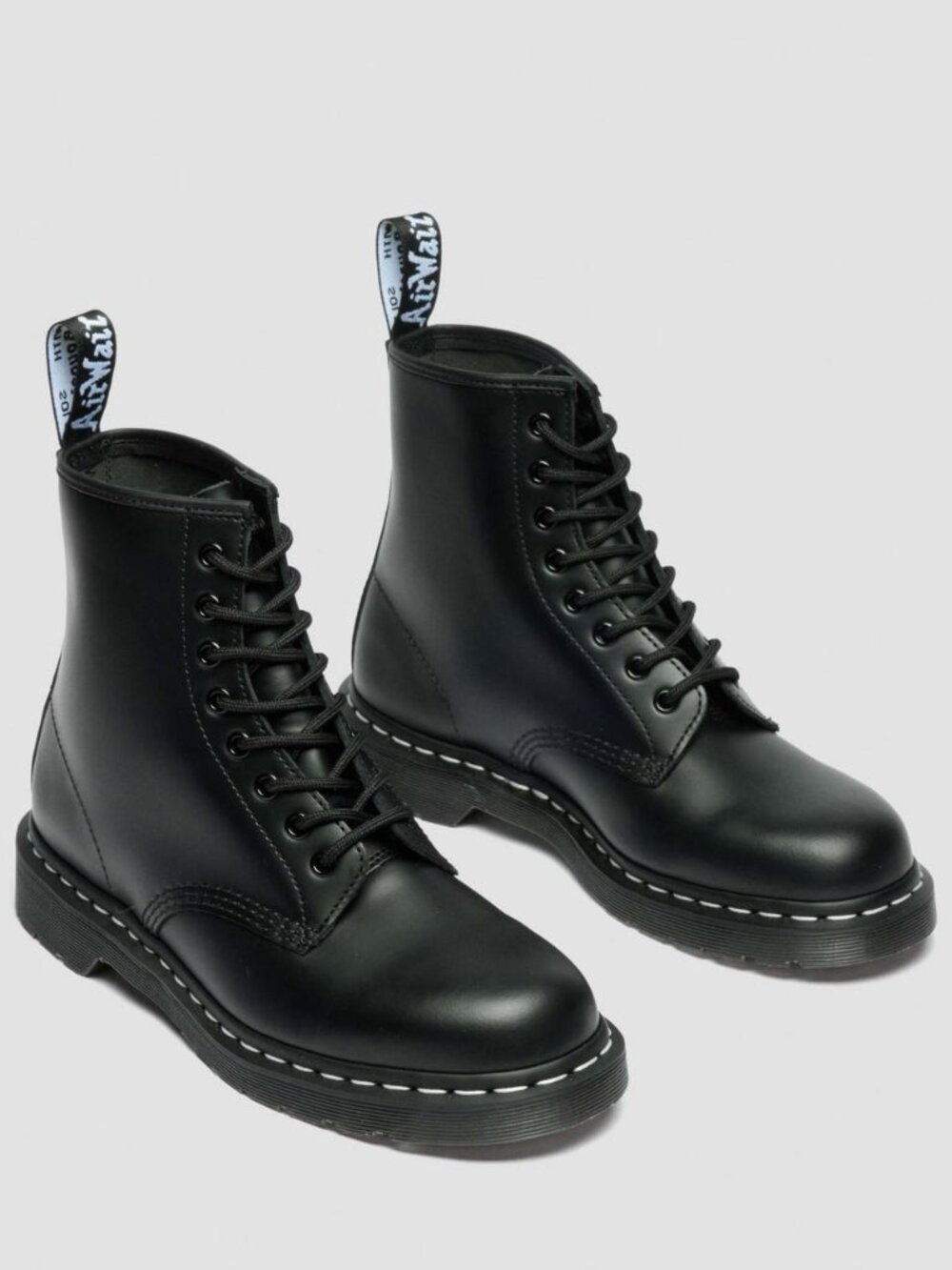 Dr. Matens 1460 White Stitch Smooth Leather Lace Up Boots - Hardly used